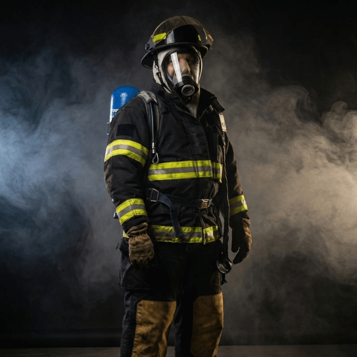 Cristian Fontanini, bombero zapador y consultor de operaciones, con equipo de intervención